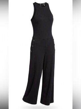 Massimo Dutti jumpsuit navy‎ blue wide legs sleeveless. Small. NWT Retail:$259